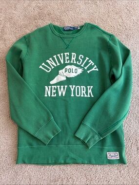 Polo by Ralph Lauren Green 'University New York' Crewneck Sweatshirt